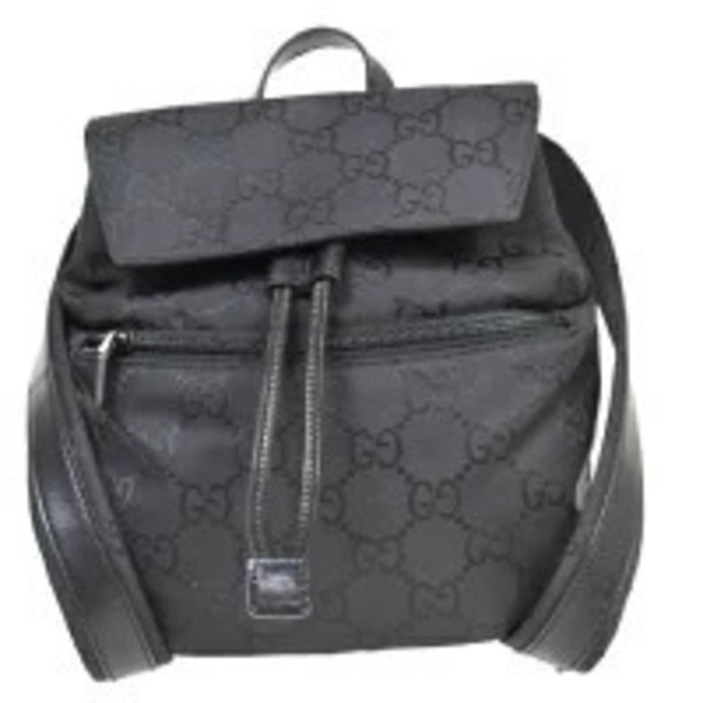 Gucci Backpack GG Black Leather